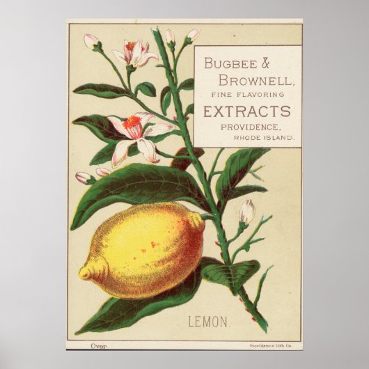 Vintage-Aroma-Extrakt-Werbeplakat Poster (Vorne)