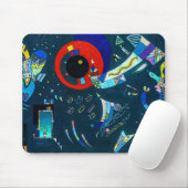 Vintage "Around the Circle" - Kandinsky Kunst Mousepad (Mit Mouse)