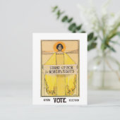 Vintage Art Abstimmung Frauenrechte Postkarte (Stehend Vorderseite)