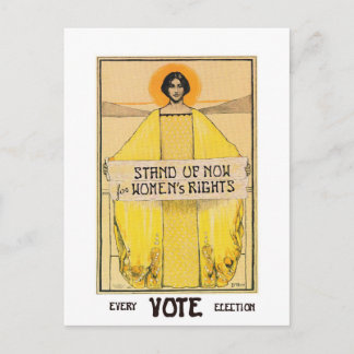 Vintage Art Abstimmung Frauenrechte Postkarte