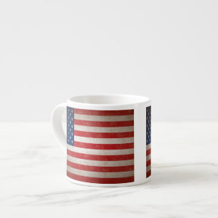Vintage Art-amerikanische Flaggepatriotische Espressotasse