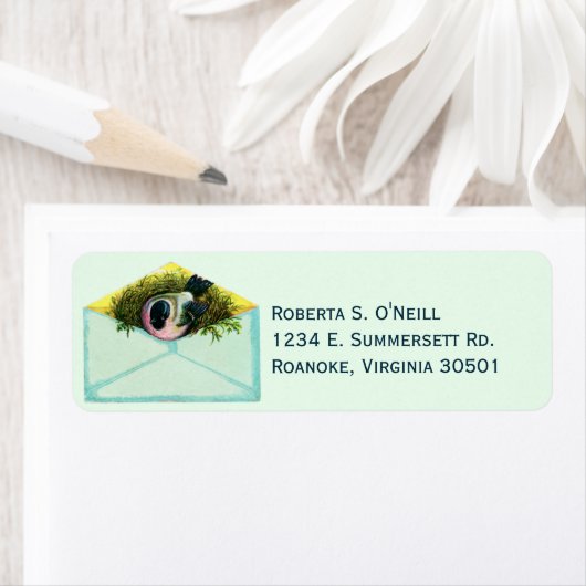 Vintage Art, benutzerdefiniertes Rückgabeadresse-E (Insitu)