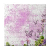 Vintage Art-Blumenmuster Fliese (Vorderseite)