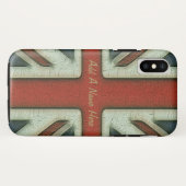 Vintage Art-Briten-Flagge Case-Mate iPhone Hülle (Rückseite (Horizontal))