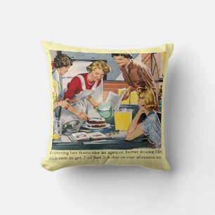 Vintage Art Cake Decoration Szene Kissen