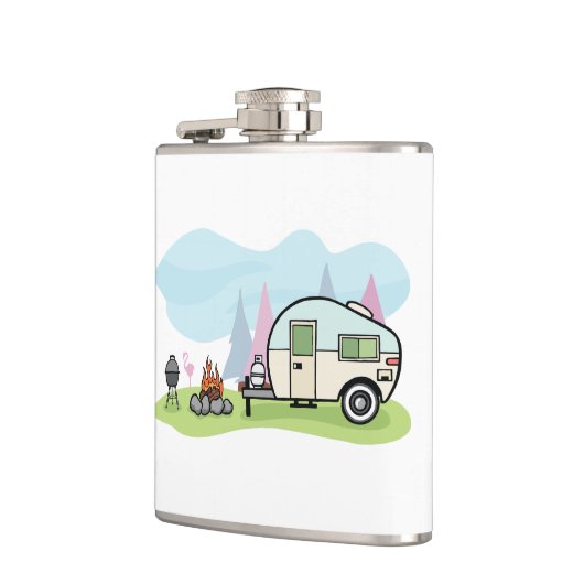 Vintage Art-Camper-Flasche Flachmann (Links)