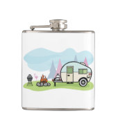 Vintage Art-Camper-Flasche Flachmann (Vorderseite)