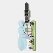 Vintage Art-Camper-Gepäck-Umbauten Gepäckanhänger (Vorderseite vertikal)