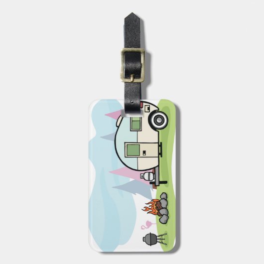 Vintage Art-Camper-Gepäck-Umbauten Gepäckanhänger (Vorderseite vertikal)