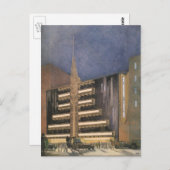 Vintage Art Deco Architecture, Building in NYC Postkarte (Vorne/Hinten)