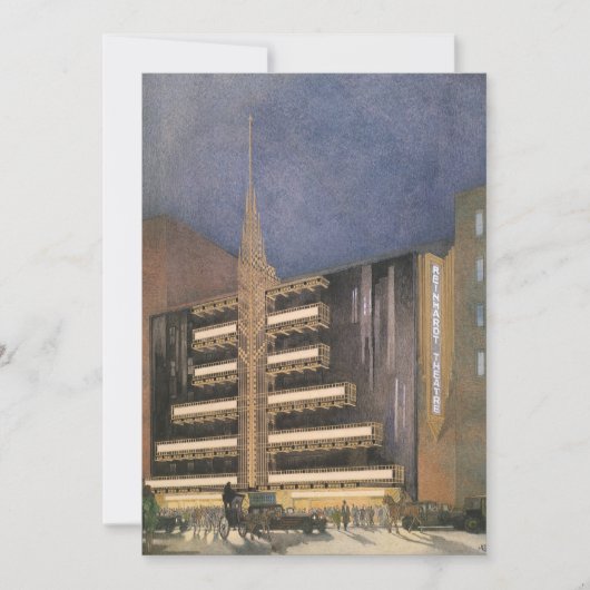 Vintage Art-Deco-Architektur, Gebäude im NYC (Vorderseite)