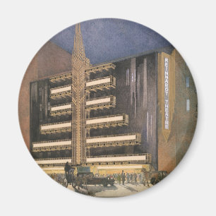 Vintage Art-Deco-Architektur, Gebäude im NYC Magnet