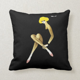 Vintage Art Déco Bally Pink Shoes Kissen