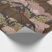 Vintage Art Deco Bat und Blume Geschenkpapier (Ecke)