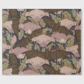 Vintage Art Deco Bat und Blume Geschenkpapier (Flach)