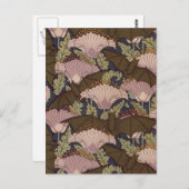 Vintage Art Deco Bat und Blume Postkarte (Vorne/Hinten)