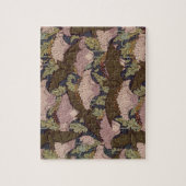 Vintage Art Deco Bat und Blume Puzzle (Vertikal)