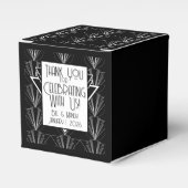 Vintage Art Deco Black and White Geometric Geschenkschachtel (Vorderseite)