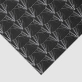 Vintage Art Deco Black and White Geometric Seidenpapier (Detail)