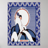 Vintage Art Deco (blau) Poster (Vorne)