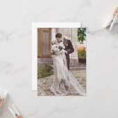 Vintage Art Deco Bride und Groom Foto Card der 20e Karte (Vorderseite/Rückseite Beispiel)