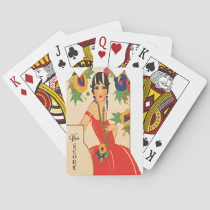 Vintage-Art-Deco-Brücke-Tally Spielkarten