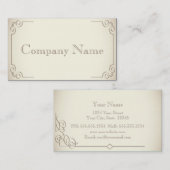 Vintage Art Deco Business Card Visitenkarte (Vorne/Hinten)