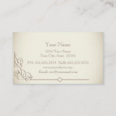 Vintage Art Deco Business Card Visitenkarte (Rückseite)