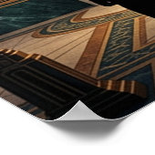 Vintage Art Deco Cinema Entrance Gold & Marble Poster (Ecke)