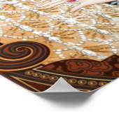 Vintage Art-Déco-Dame im Fenster Poster (Ecke)