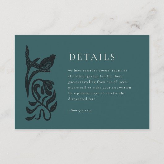 Vintage Art-Deco-Detailkarte Begleitkarte (Vorderseite)