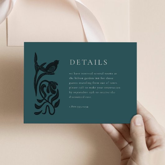 Vintage Art-Deco-Detailkarte Begleitkarte