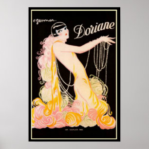Vintage Art Deco Doriane Schmuck‑Werbeplakat 13 Poster
