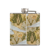 Vintage Art Deco Doves und Blume Flachmann (Rückseite)