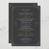 Vintage Art Deco Einladung (Vorne/Hinten)