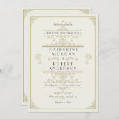 Vintage Art Deco Einladung (Vorne/Hinten)