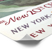 Vintage Art-Deco-Eisenbahn, 1938 Poster (Ecke)