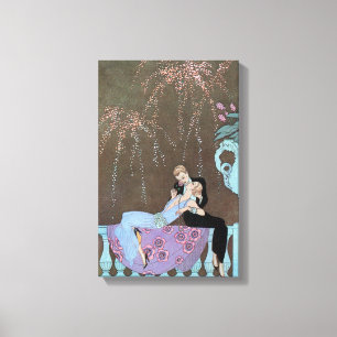 Vintage Art Deco Feuerwerk Le Feu, George Barbier Leinwanddruck