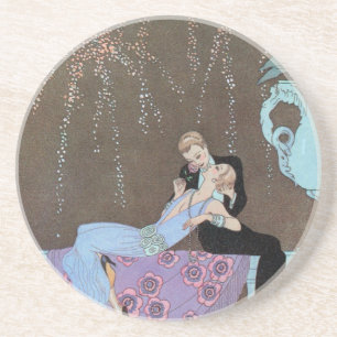 Vintage Art Deco Fireworks Le Feu, George Barbier Getränkeuntersetzer