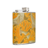 Vintage Art Deco Fische und Gelbe Korallen Design Flachmann (Rechts)