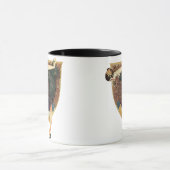 Vintage Art Deco Flapper mit Pfau Tasse (Zentrum)