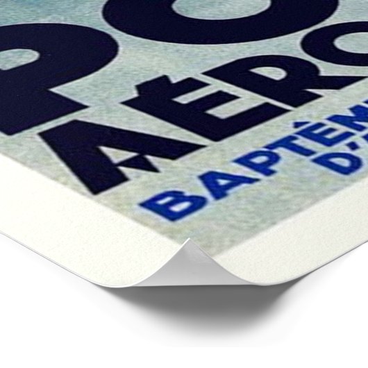 Vintage Art Deco Flugschule Poster (Ecke)