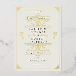 Vintage Art Deco Folieneinladung