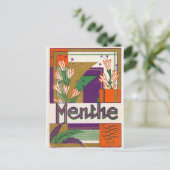 Vintage Art Deco französisches Liköretikett Postkarte (Stehend Vorderseite)