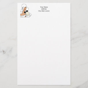 Vintage Art-Deco-Frau mit Blume mit Hut C Briefpapier