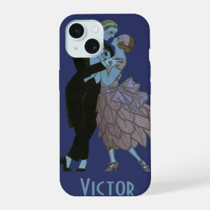 Vintage Art Deco Frischvermählte, Liebeshochzeitst iPhone 15 Hülle