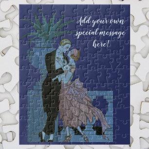 Vintage Art Deco Frischvermählte, Liebeshochzeitst Puzzle