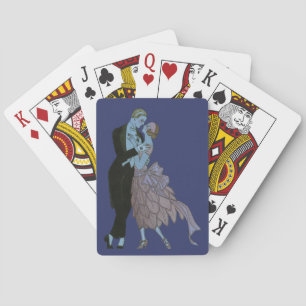 Vintage Art Deco Frischvermählte, Liebeshochzeitst Spielkarten
