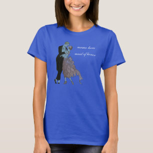 Vintage Art Deco Frischvermählte, Liebeshochzeitst T-Shirt