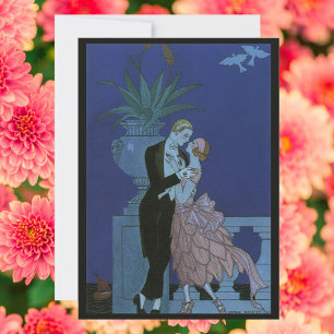 Vintage Art Deco Frischvermählte, Oui von George B